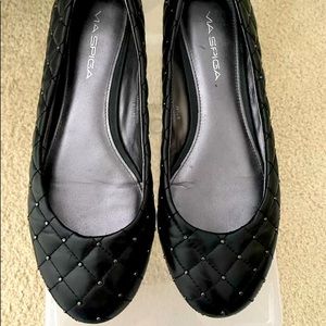 Via Spiga black ballet flats new without tags size 7